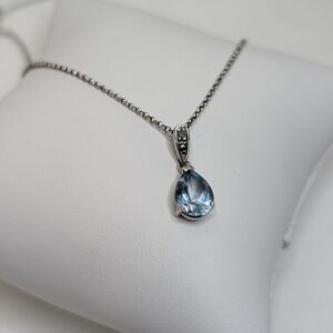 Vintage Topaz & Sterling Silver Necklace